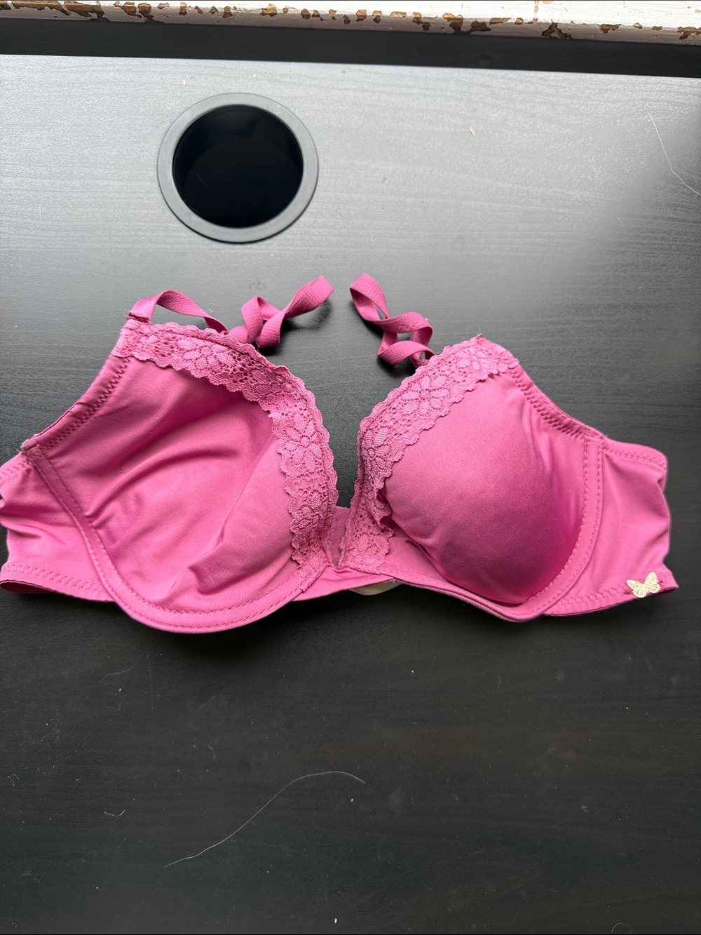 Everyday Lace-Trim Pink Underwire Bra